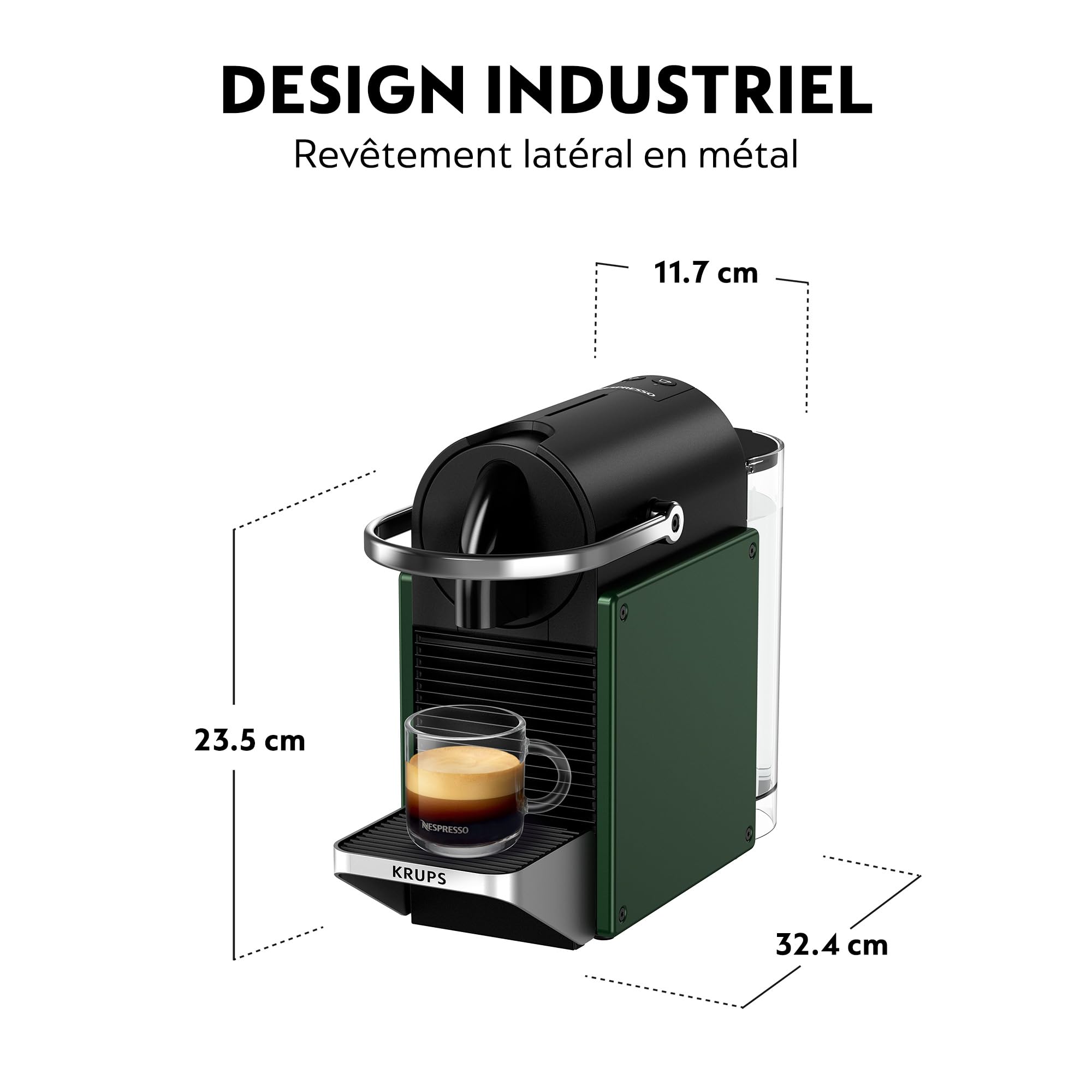 Machine à Café Espresso Compact Vert Foncé 19 Bars + Kit Café Offert | Aurino YY5291FD