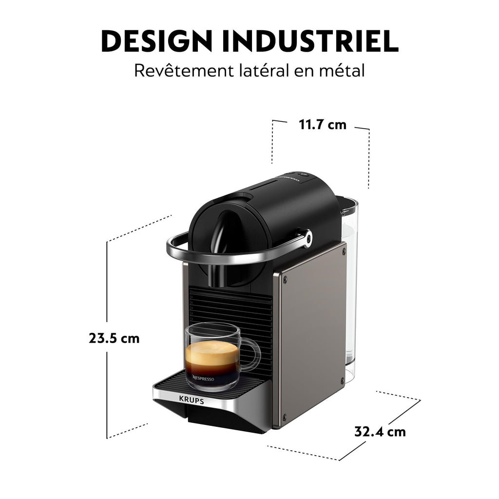 Machine à Café Espresso Compact Gris Titane 19 Bars + Kit Café Offert | Aurino YY5290FD