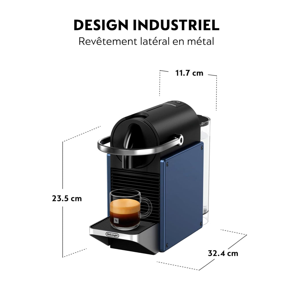 Machine à Café Espresso Compact Bleue 19 Bars Chauffe 25s + Kit Café Offert | Aurino EN127.BL